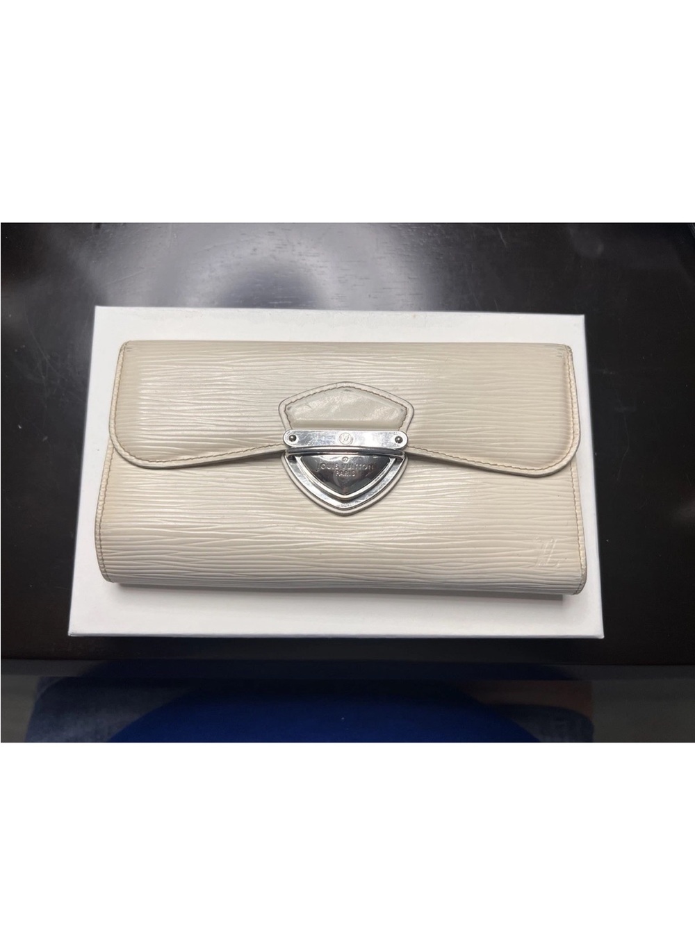 Louis Vuitton Epi Koala Long Wallet Ivoire Ivory Leather Silver Hardware w/COA